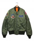 ALPHAアルファ）の古着「MA-1フライトジャケット　0615-00-573-8335」｜オリーブ