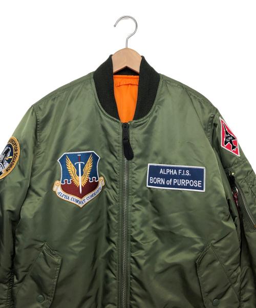 ALPHA（アルファ）ALPHA (アルファ) MA-1フライトジャケット　0615-00-573-8335 オリーブ サイズ:Lの古着・服飾アイテム