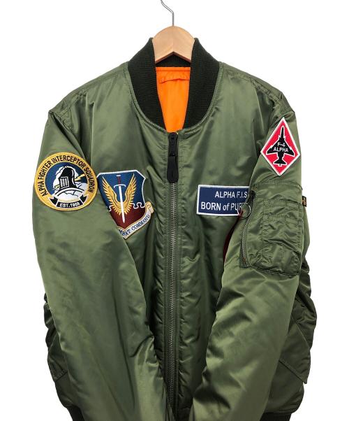 ALPHA（アルファ）ALPHA (アルファ) MA-1フライトジャケット　0615-00-573-8335 オリーブ サイズ:Lの古着・服飾アイテム