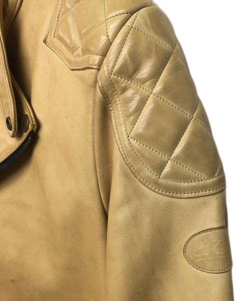 FAT TYO（エフエーティー）FAT TYO (エフエーティー) F/04/FW/JK-07　ダブルライダースジャケット ベージュ サイズ:skinnyの古着・服飾アイテム