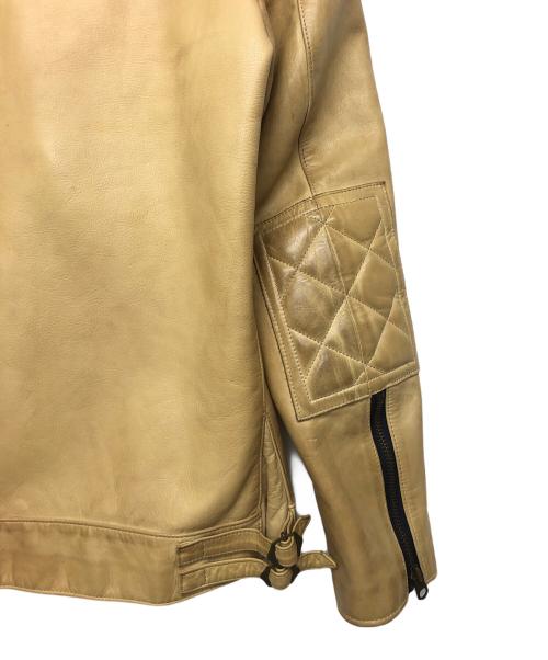 FAT TYO（エフエーティー）FAT TYO (エフエーティー) F/04/FW/JK-07　ダブルライダースジャケット ベージュ サイズ:skinnyの古着・服飾アイテム