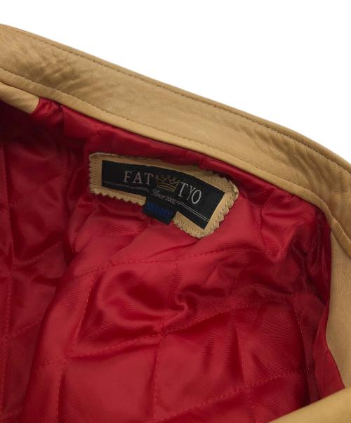 FAT TYO（エフエーティー）FAT TYO (エフエーティー) F/04/FW/JK-07　ダブルライダースジャケット ベージュ サイズ:skinnyの古着・服飾アイテム