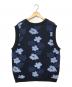中古・古着 SON OF THE CHEESE (（サノバチーズ）) Flower Pattern Knit Vest ネイビー サイズ:L：6000円