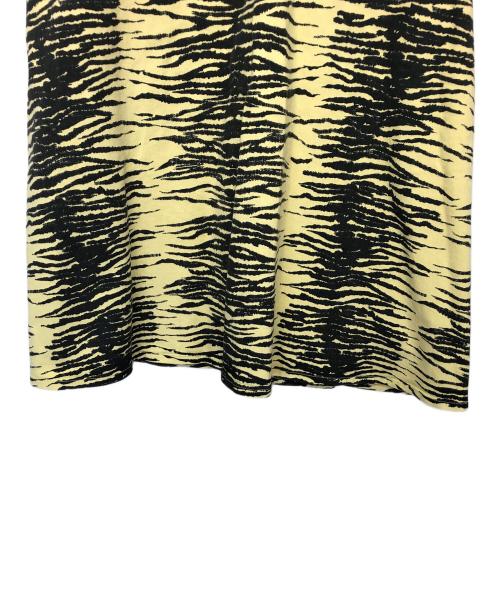 GANNI（ガニー）Ganni (ガニー) F5938　半袖ワンピース イエロー×ブラック サイズ:38の古着・服飾アイテム