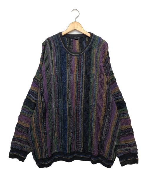 CELLINNI（チェリーニ）CELLINNI (CELLINNI) 厚手ニット パープル サイズ:3Xの古着・服飾アイテム