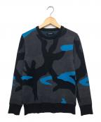 1piu1uguale3ウノピュウノウグァーレトレ）の古着「MRK038　厚手ニット」｜ブラック