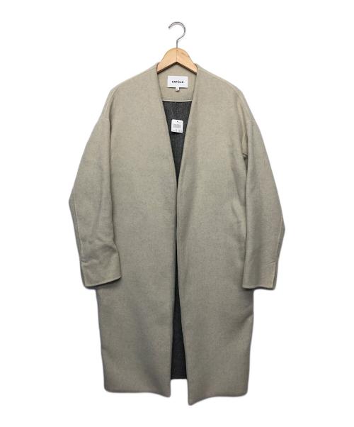 ENFOLD（エンフォルド）ENFOLD (エンフォルド) 300BA630-1670　ウールコート アイボリー サイズ:36の古着・服飾アイテム
