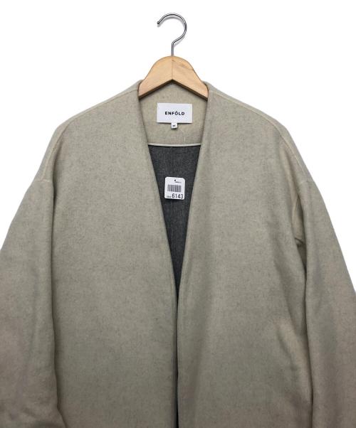 ENFOLD（エンフォルド）ENFOLD (エンフォルド) 300BA630-1670　ウールコート アイボリー サイズ:36の古着・服飾アイテム