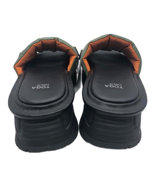 TOGA VIRILIS（トーガ ビリリース）TOGA VIRILIS (トーガ ビリリース) 厚底サンダル ブラック×カーキ サイズ:記載なしの古着・服飾アイテム