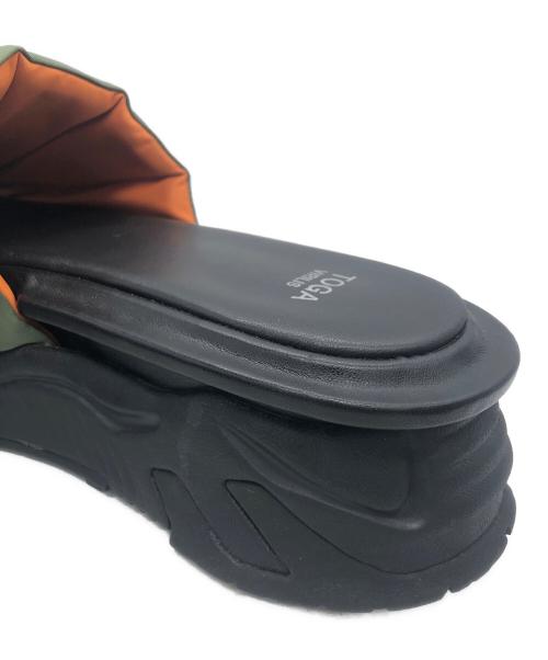 TOGA VIRILIS（トーガ ビリリース）TOGA VIRILIS (トーガ ビリリース) 厚底サンダル ブラック×カーキ サイズ:記載なしの古着・服飾アイテム