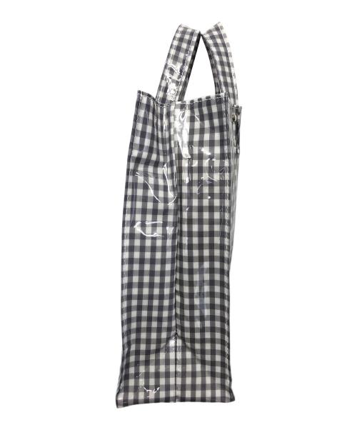 TEMBEA（テンベア）TEMBEA (テンベア) DEAN&DELUCA (ディーンアンドデルーカ) ギンガムチェック ビニールバッグ グレーの古着・服飾アイテム
