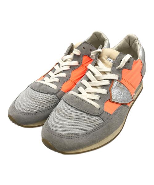 PHILIPPE MODEL（フィリップ モデル）PHILIPPE MODEL (フィリップ モデル) スニーカー グレー×オレンジ サイズ:39の古着・服飾アイテム