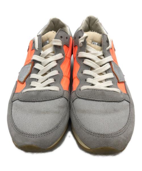 PHILIPPE MODEL（フィリップ モデル）PHILIPPE MODEL (フィリップ モデル) スニーカー グレー×オレンジ サイズ:39の古着・服飾アイテム