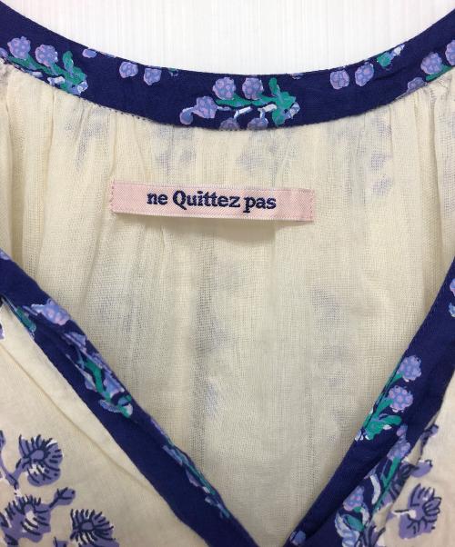 ne quittez pas（ヌキテパ）ne quittez pas (ヌキテパ) エスニックドレス　半袖ワンピース アイボリー サイズ:Mの古着・服飾アイテム
