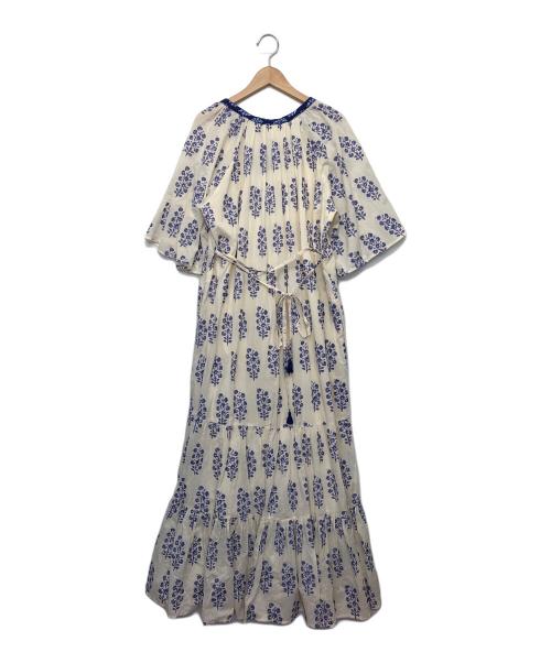 ne quittez pas（ヌキテパ）ne quittez pas (ヌキテパ) エスニックドレス　半袖ワンピース アイボリー サイズ:Mの古着・服飾アイテム