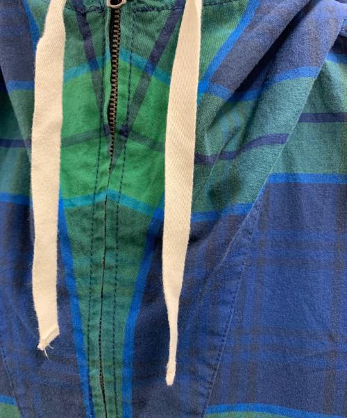 Abercrombie & Fitch（アバクロンビー アンド フィッチ）Abercrombie & Fitch (アバクロンビー アンド フィッチ) アノラックパーカー グリーン×ブルー サイズ:Sの古着・服飾アイテム