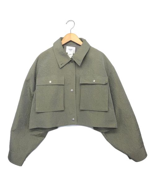 Ameri（アメリ）Ameri (アメリ) EMBOSS SHORT ARMY LIKE JACKET グリーン サイズ:FREEの古着・服飾アイテム