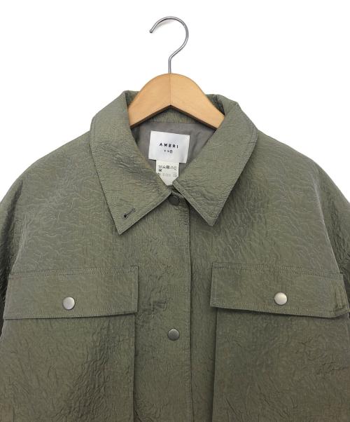 Ameri（アメリ）Ameri (アメリ) EMBOSS SHORT ARMY LIKE JACKET グリーン サイズ:FREEの古着・服飾アイテム