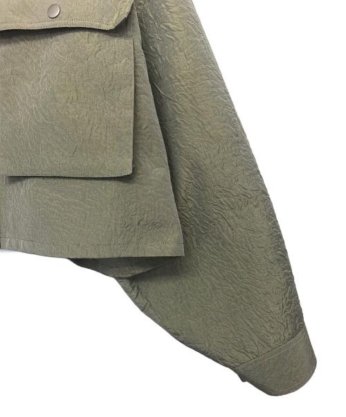 Ameri（アメリ）Ameri (アメリ) EMBOSS SHORT ARMY LIKE JACKET グリーン サイズ:FREEの古着・服飾アイテム