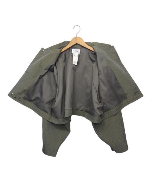 Ameri（アメリ）Ameri (アメリ) EMBOSS SHORT ARMY LIKE JACKET グリーン サイズ:FREEの古着・服飾アイテム