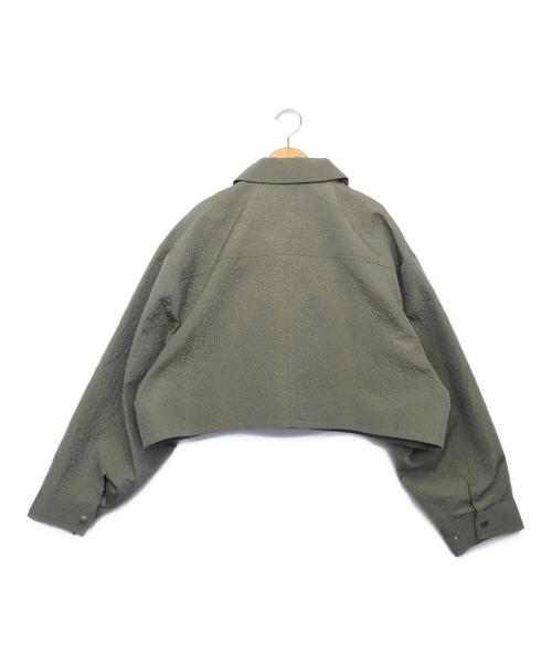 Ameri（アメリ）Ameri (アメリ) EMBOSS SHORT ARMY LIKE JACKET グリーン サイズ:FREEの古着・服飾アイテム