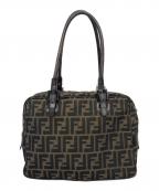 FENDIフェンディ）の古着「ズッカ　ハンドバッグ」｜ブラウン