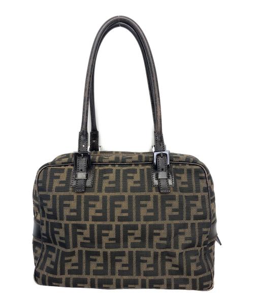 FENDI（フェンディ）FENDI (フェンディ) ズッカ　ハンドバッグ ブラウンの古着・服飾アイテム
