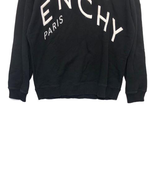 GIVENCHY（ジバンシィ）GIVENCHY (ジバンシィ) ロゴエンブロイダリースウェット ブラック サイズ:Lの古着・服飾アイテム
