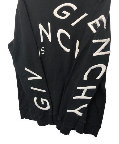 GIVENCHY（ジバンシィ）GIVENCHY (ジバンシィ) ロゴエンブロイダリースウェット ブラック サイズ:Lの古着・服飾アイテム