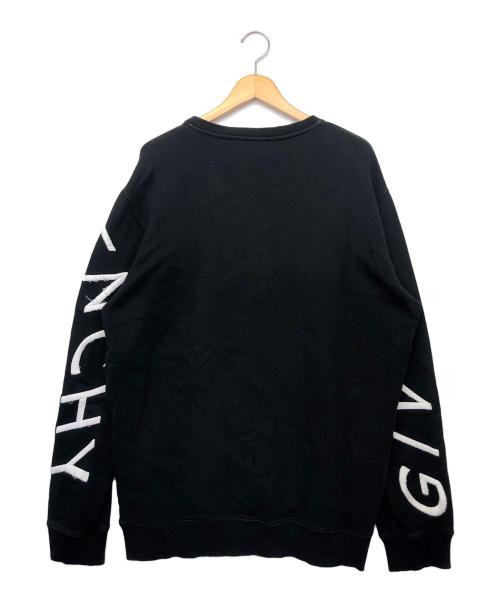 GIVENCHY（ジバンシィ）GIVENCHY (ジバンシィ) ロゴエンブロイダリースウェット ブラック サイズ:Lの古着・服飾アイテム