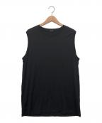 COMOLIコモリ）の古着「サマーウール天竺 ノースリーブ　23SS」｜ブラック