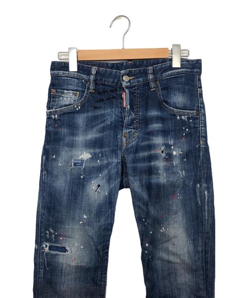 DSQUARED2（ディースクエアード）DSQUARED2 (ディースクエアード) HONEY BABY WASH SKATER JEAN インディゴ サイズ:42の古着・服飾アイテム