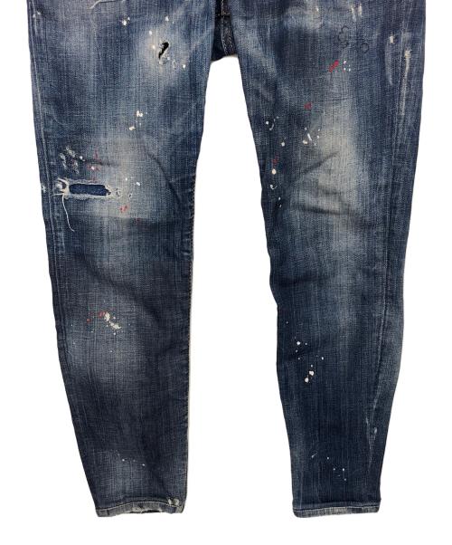 DSQUARED2（ディースクエアード）DSQUARED2 (ディースクエアード) HONEY BABY WASH SKATER JEAN インディゴ サイズ:42の古着・服飾アイテム