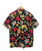 BROOKS BROTHERSブルックスブラザーズ）の古着「ハイビスカス　半袖シャツ」｜ブラック