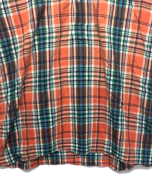 POLO RALPH LAUREN（ポロ・ラルフローレン）POLO RALPH LAUREN (ポロ・ラルフローレン) CLARENCE P/O　半袖チャックシャツ オレンジ サイズ:Lの古着・服飾アイテム