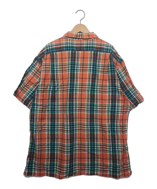 POLO RALPH LAUREN（ポロ・ラルフローレン）POLO RALPH LAUREN (ポロ・ラルフローレン) CLARENCE P/O　半袖チャックシャツ オレンジ サイズ:Lの古着・服飾アイテム