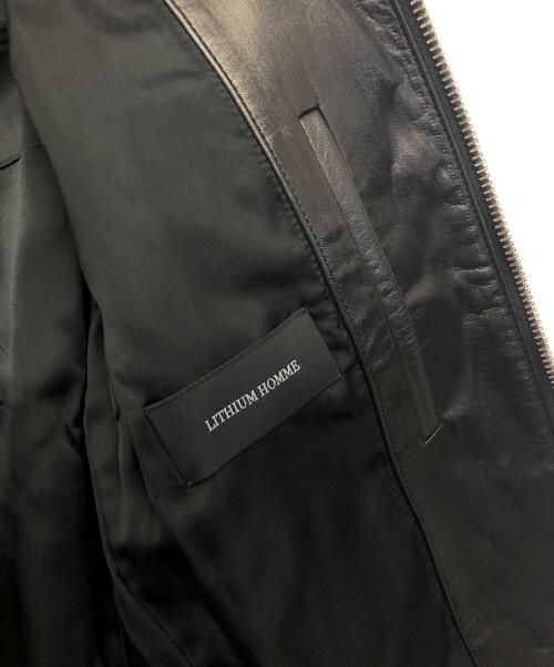 LITHIUM HOMME（リチウムオム・ファム）LITHIUM HOMME (リチウムオム・ファム) シングルライダースジャケット ブラック サイズ:44の古着・服飾アイテム