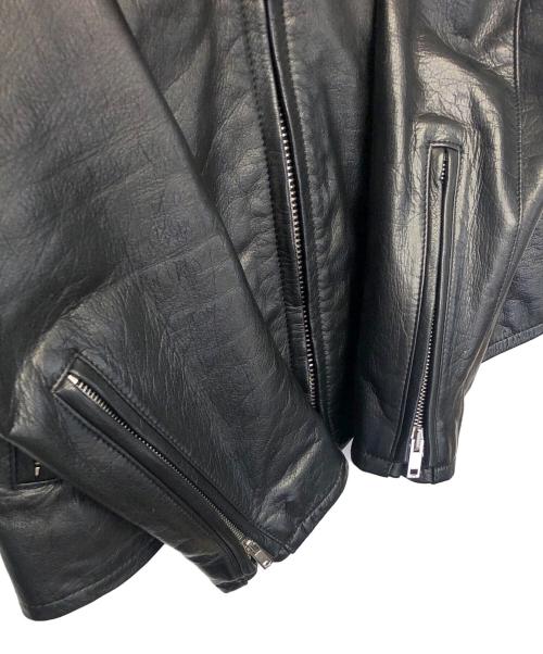 LITHIUM HOMME（リチウムオム・ファム）LITHIUM HOMME (リチウムオム・ファム) シングルライダースジャケット ブラック サイズ:44の古着・服飾アイテム