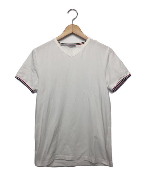 MONCLER（モンクレール）MONCLER (モンクレール) 半袖カットソー ホワイト サイズ:Sの古着・服飾アイテム
