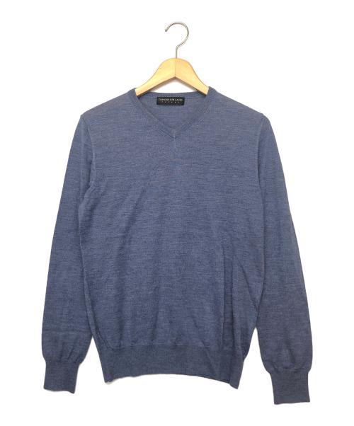TOMORROW LAND tricot（トゥモローランド トリコ）TOMORROW LAND tricot (トゥモローランド トリコ) Vネックニット ブルー サイズ:Sの古着・服飾アイテム