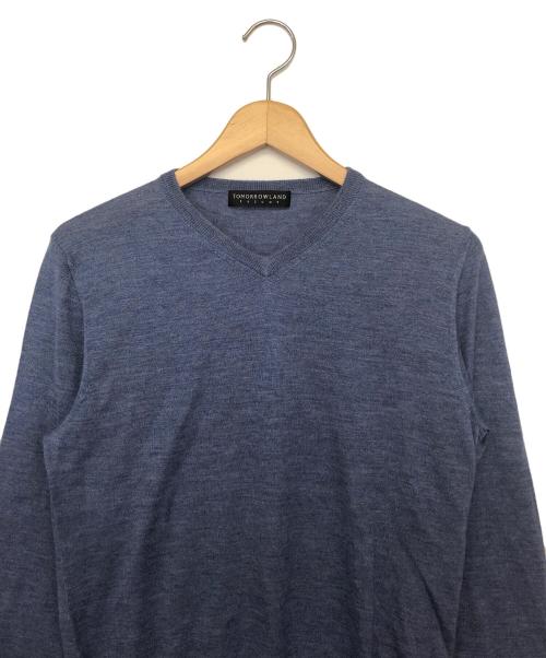 TOMORROW LAND tricot（トゥモローランド トリコ）TOMORROW LAND tricot (トゥモローランド トリコ) Vネックニット ブルー サイズ:Sの古着・服飾アイテム