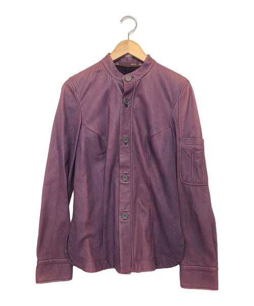 BALLY（バリー）BALLY (バリー) レザージャケット パープル サイズ:38の古着・服飾アイテム
