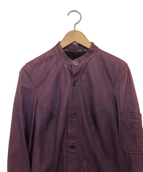 BALLY（バリー）BALLY (バリー) レザージャケット パープル サイズ:38の古着・服飾アイテム