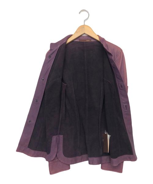 BALLY（バリー）BALLY (バリー) レザージャケット パープル サイズ:38の古着・服飾アイテム