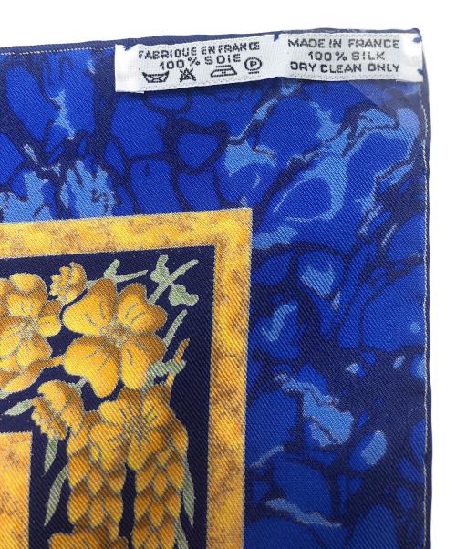 HERMES（エルメス）HERMES (エルメス) カレ90 「carpe diem」今日1日を楽しむ ブルーの古着・服飾アイテム