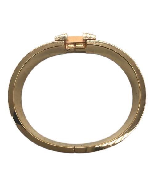 HERMES（エルメス）HERMES (エルメス) クリッククラックPM　バングル ホワイトの古着・服飾アイテム