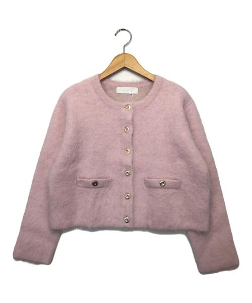 NOLLEY'S（ノーリーズ）NOLLEY'S (ノーリース) ニットジャケット ピンク サイズ:38 未使用品の古着・服飾アイテム