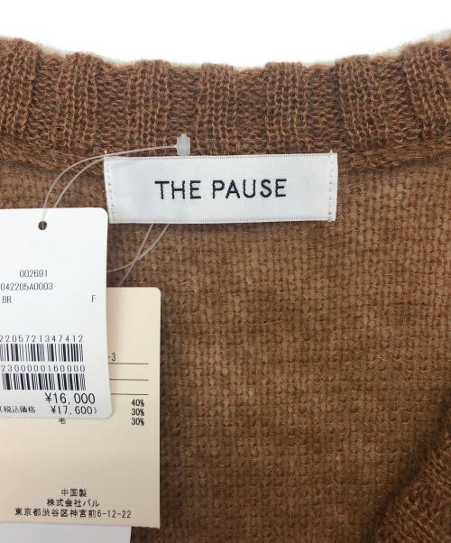 THE PAUSE（ザポーズ）THE PAUSE (ザポーズ) ラインモヘヤニットプルオーバー ブラウン サイズ:F 未使用品の古着・服飾アイテム