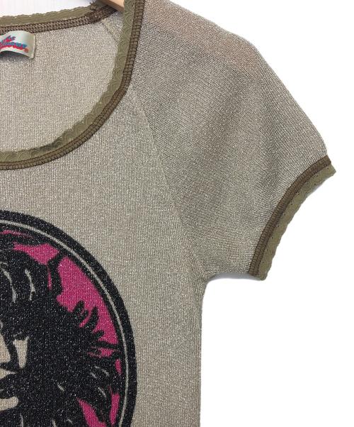 Hysteric Glamour（ヒステリックグラマー）Hysteric Glamour (ヒステリックグラマー) 薄手ニット カーキ サイズ:freeの古着・服飾アイテム