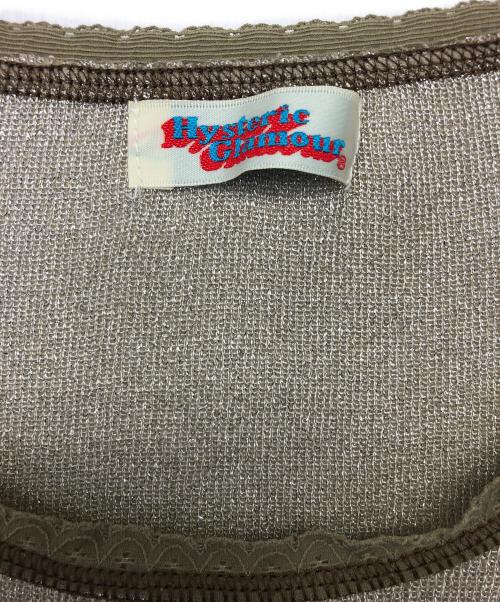 Hysteric Glamour（ヒステリックグラマー）Hysteric Glamour (ヒステリックグラマー) 薄手ニット カーキ サイズ:freeの古着・服飾アイテム